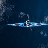 Kayaking on blue water